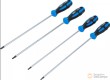 Blister 4 destornilladores torx extralargos ( t15 - t20 - t25 - t30 x 250 mm.) con mango ergonómico bimateria